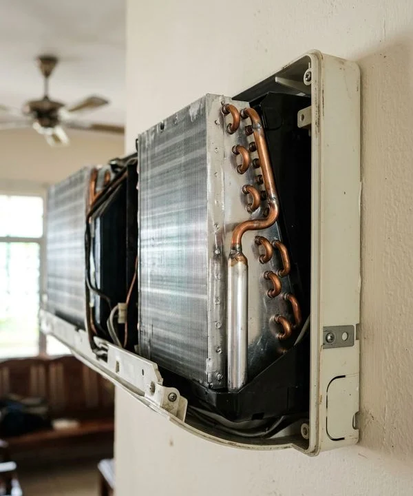 Freshly chemically washed aircond coil